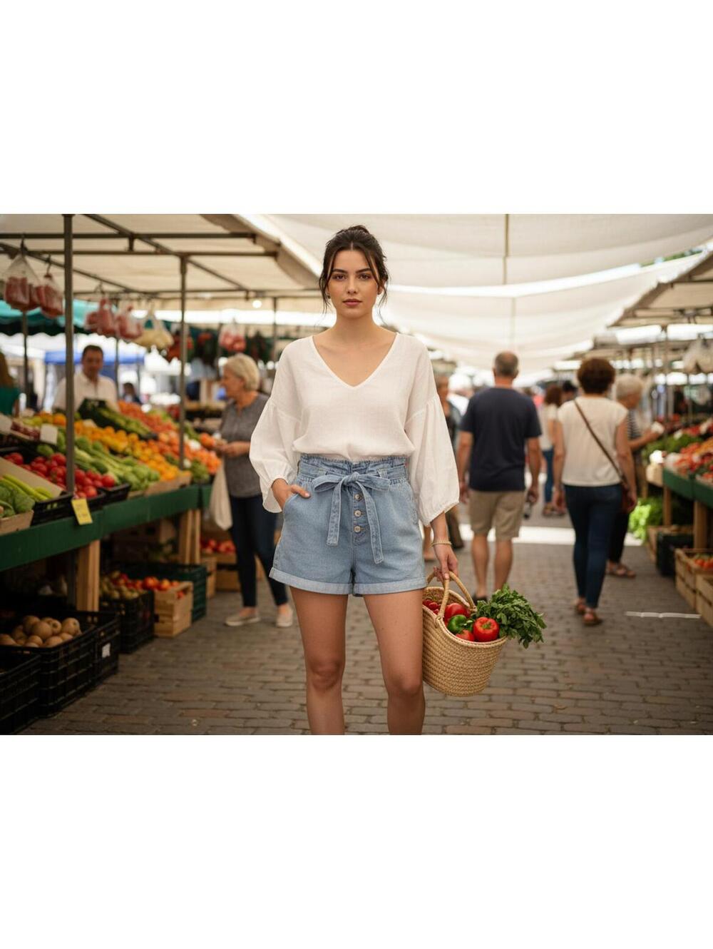Wax Jeans Paperbag Mom Shorts High Waisted Rise Denim Y2K 90's summer festival